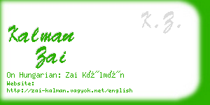 kalman zai business card